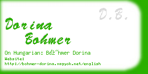 dorina bohmer business card